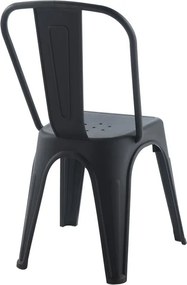 Scaun de exterior design industrial Loft negru