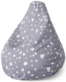 Sac de șezut Pear pete albe pe mov - pentru copii, violet