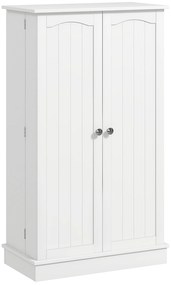HOMCOM Dulap bucătărie garde-manger cu 2 uși, 5 rafturi și 12 recipiente pentru condimente - 60 x 30 x 104 cm - alb | Aosom Romania