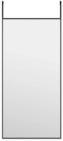 Oglinda pentru usa, negru, 30x60 cm, sticla si aluminiu 1, Negru, 30 x 60 cm
