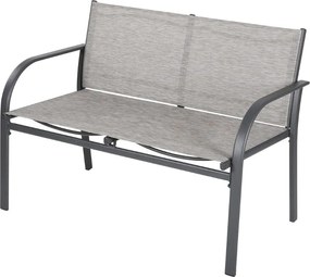 Set de gradina LOUNGE cu fotolii, bancuta si masuta, gri