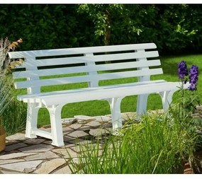 Bancă de grădină Gland Albă - Mobilier de grădină elegant și confortabil