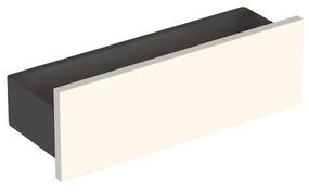 Etajera de perete lava/gri nisip Geberit Smyle Square 45 cm cu 3 cuiere pentru prosoape