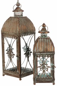 Set de felinare metalice Romance, 2 buc., cupru