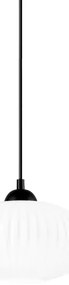 Lustră pe cablu HARMA 1xE27/15W/230V d. 25 cm alb/negru