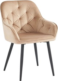 Scaun VERIO, stofa catifelata maro deschis - Bluvel 28, 59x62x81 cm