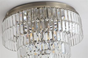 Lustra baie metal alama antic, cristal transparent Empire 6L, IP44