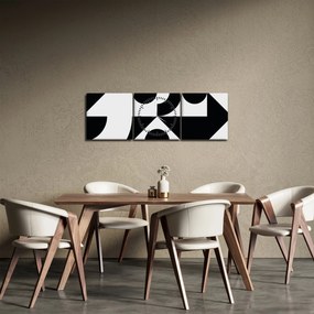 Tablou - Abstracție geometrică N⁰1 (cu ceas) (90x30 cm)