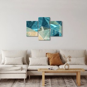 Tablou - Abstract turcoaz (90x60 cm)