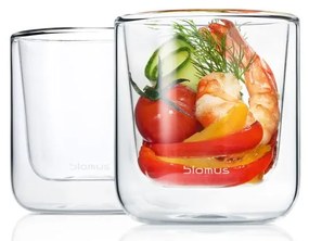 Set 2 pahare pentru cafea din sticlă dublă termorezistentă Blomus Nero, 200 ml