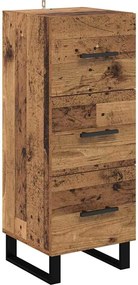 vidaXL Bufet Lemn Vechi 34,5 x 34 x 90 cm Lemn Ingineresc și Fier