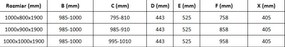 Mexen Omega-3S cabina de duș cu 3 pereți, culisantă 100x80 cm, transparentă, crom + cădiță Flat - 825-100-080-01-00-3s-4010