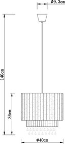 Globo 15099N - Lustră pe cablu PYRA 1xE27/60W/230V