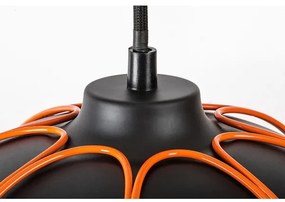 Lustră pe cablu SVENS 1xE27/60W/230V negru/portocaliu Rabalux 72034