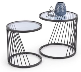 Masa de cafea Antilla, transparenta/neagra