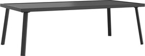 vidaXL Masă de cafea pentru grădină, antracit, 110x55x35 cm, oțel