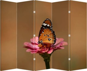 Paravan - Fluture pe floare (210x170 cm)