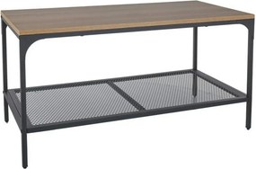 Masuta LEX L, stejar/negru, PAL laminat/metal, 90x45x45 cm