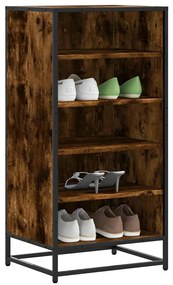 vidaXL Suport pantofi Stejar afumat 48x38x97,5 cm Lemn prelucrat