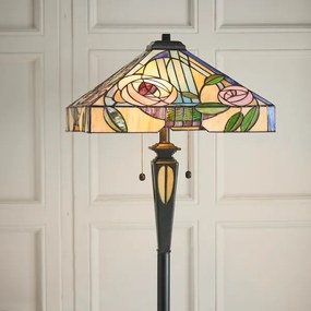Endon 64383 - Lampă de podea Tiffany WILLIOW 2x E27/60W/230V, Ø 42,5 cm