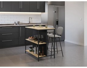 Masă de bar cu aspect de lemn de stejar 60x100 cm Sagi – Marckeric