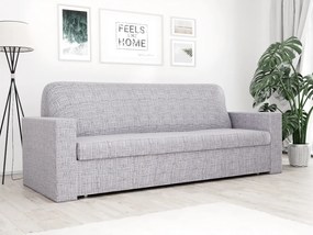 Husa elastica pentru canapea cu 3 locuri Karo gri