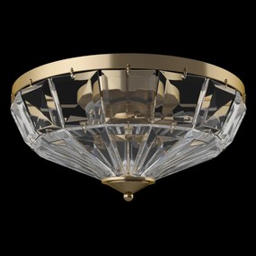Lustra aplicata design neoclasic Facet auriu, diametru 39,6cm