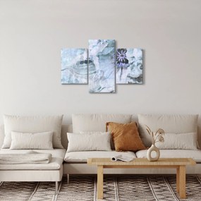 Tablou - Frescă florală pe un perete de cărămidă (90x60 cm)