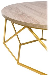 Măsuță de cafea DIAMOND 40x70 cm aurie/maro