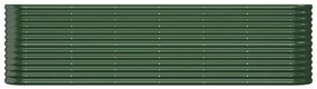 Jardiniera gradina verde 260x40x68 cm otel vopsit electrostatic 1, Verde, 260 x 40 x 68 cm
