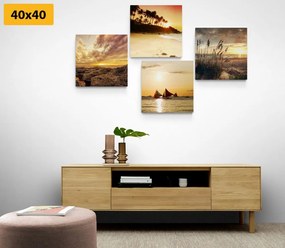 Set tablouri apus de soare magic la mare