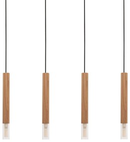 Lustra cu 4 Pendule lemn design natural MADERA