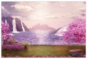 Tablou cu lac (90x60 cm)