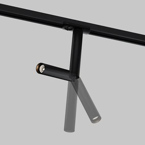 Spot LED, accesoriu pentru sinele monofazate Unity, Dual negru