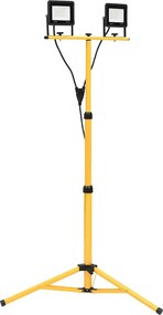 vidaXL Proiector LED cu trepied, 2x30 W, alb cald