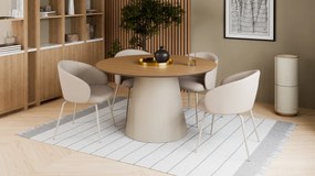 MAZZONI EXPORT CLARA Bej (material Basel 24)/picioare bej - SCAUN MODERN ADÂNC TAPIȚAT PENTRU SALON/LIVING/BIROU LOFT