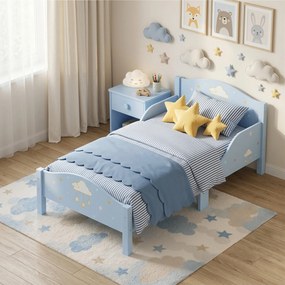 AIYAPLAY Pat Montessori pentru Copii 3-6 Ani Model Nor pentru Camera Copilului, 146 x 76,5 cm, Albastru | Aosom Romania
