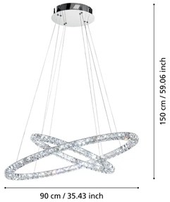 Eglo 93946 Lampa suspendata TONERIA LED/56,1W/230V
