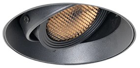 Spotlight modern îngropat negru GU10 AR70 rotund fără cadru - Oneon Honey