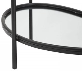 Masuta auxiliara neagra din metal, 53,3x36,8x58,4 cm, Maycos Mauro Ferretti
