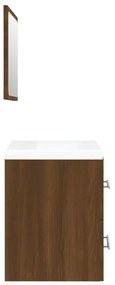 Dulap de chiuveta bazin incorporat stejar maro lemn prelucrat