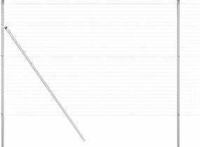 vidaXL Gard cu Stâlp Argintiu 1,6 x 10 m Oțel și PVC