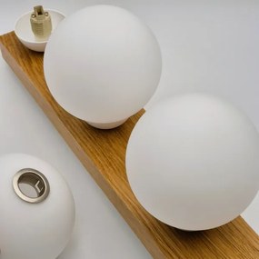 Lustră aplicată MATTE 2xE27/15W/230V + 3xG9/5W/230V alb/stejar