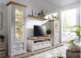 Set lemn masiv alb-natur Living Iris Model A