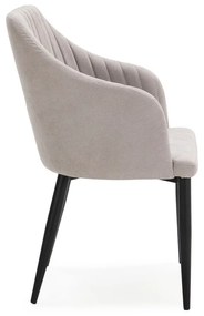 Set de scaune de sufragerie gri deschis 2 buc. tapițat Nadi – Marckeric