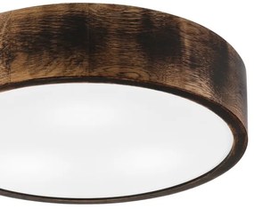 Plafonieră baie OAK SMOKY 3xE27/15W/230V IP54, 37,5 cm, stejar maro