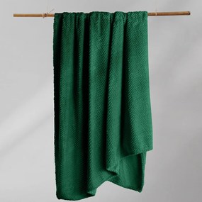 Pătură din microfibră DecoKing Henry, 150 x 200 cm, verde închis