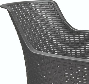 Set de mobilier de grădină Jueva cu 10 locuri, grafit