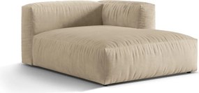 Modul pentru canapea modulară bej cu tapițerie din catifea (cu colț pe partea dreaptă) Martina – Micadoni