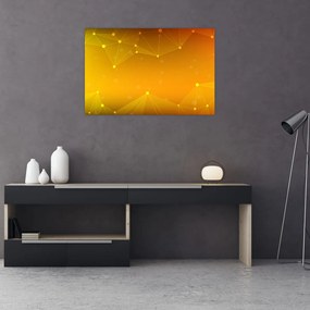 Tabloul abstract galben (90x60 cm)